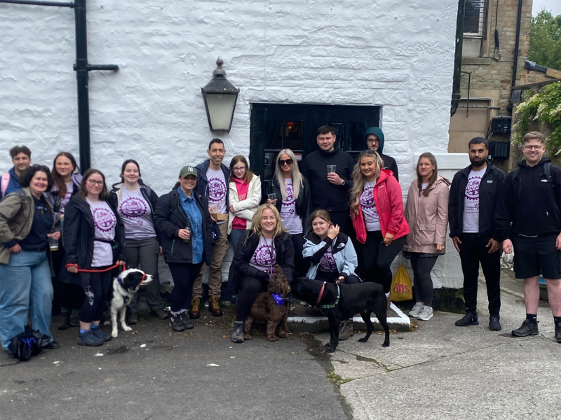 Southerns Solicitors team taking part in Pendleside Hospice community events such as Pendle Pub Walk.