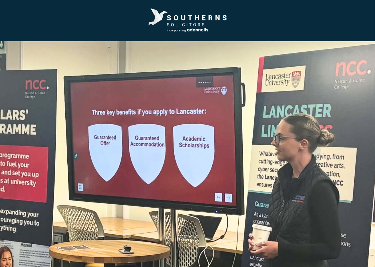 Recently, Abbi Gallacher from our Private Client department was invited back to Nelson and Colne College to speak at their Open Evening.